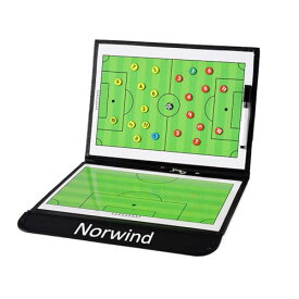 Genkisun サッカーボード 作戦ボード 作戦盤 折りたたみ式 コーチングボード 戦略指導 専用ペンとマグネット付き 持ち運びに便利