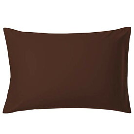 AYO 枕カバー 高級棉100％ 全サイズピローケース ホテル品質 サテン織 300本高密度 (ブラウン, 43*63cm)