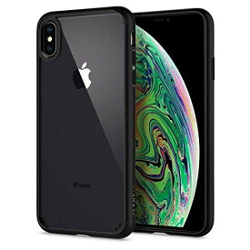 Spigen iPhone XS Max ケース クリア 耐衝撃 米軍MIL規格取得 6.5インチ 対応 背面透明 ワイヤレス充電 画面保護 レンズ保護 衝撃吸収 ウルトラ・ハイブリッド 065CS25128 (マット・ブラック)