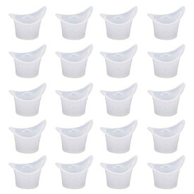 LUCKYBEE 20個入 目盛り付き アイカップ 洗眼液容器 再利用可 水洗い可能 目洗う クリーニングカップ シリコーン 製