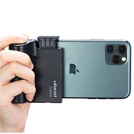 ULANZI Bluetoothスマートフォンホルダー ラバーハンドルグリップ ワイヤレスリモコン付き 取付可能 旅行 写真 動画を撮る 1/4インチネジ 一脚/三脚/自撮り棒/iPhone/Androidなどに対応