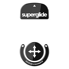 Superglide マウスソール for Logicool Gpro X Superlight マウスフィート [ 強化ガラス素材 ラウンドエッヂ加工 高耐久 超低摩擦 Super Smooth ] - Black