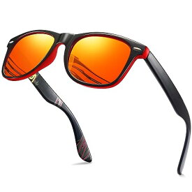 [KANASTAL] 偏光 サングラス メンズ レディース おしゃれ UV400 UVカット スポーツサングラス 超軽量 釣り 登山 トレッキング ハイキング 運転用 へんこう さんぐらす (【D1】 ミラーオレンジ)