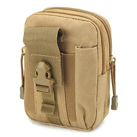 TRIWONDER ウエストポーチ 多機能ポーチ 大容量ヒップバッグ ベルトポーチ メンズ マルチポーチ EDC MOLLE マルチケース スマホ ミリタリーポーチ 釣り 旅行 アウトドア フィッシング 登山 スポーツ (カーキ)