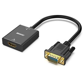 BENFEI HDMI-VGA、HDMI（メス）-VGA（オス）アダプタ（逆方向に非対応）、3.5mmオーディオジャック、TVスティック、コンピューター、デスクトップ、ラップトップ、PC、モニター、プロジェクター、Raspberry Pi、Roku、Xboxなどに対応-ブラック…