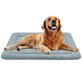 Hero Dog ペットマット 犬マット ペットベッド 洗える 大型犬 犬ベッドクッション 掃除しやすい 滑り止め 通年使える（ダークグリーン L）