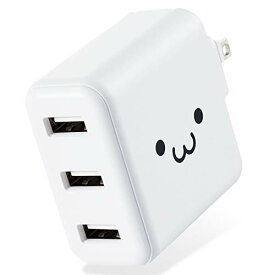 エレコム USB コンセント 充電器 合計18W USB-A×3 【 iPhone ( iPhone13シリーズ対応 ) / Android / タブレット 対応 】 ホワイトフェイス MPA-ACU12WF