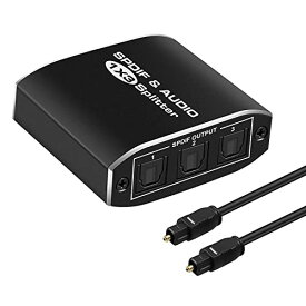 NEWCARE SPDIF/TosLink 光デジタル 分配器 1入力3出力 光ケーブル 分配器 LPCM2.0 DTS5.1 Doldy Digitalに対応 USBケーブルと光ケーブル付属 PS5/XBOX/Blue-Ray/Fire TV/Blu-ray/DVDプレーヤーに対応