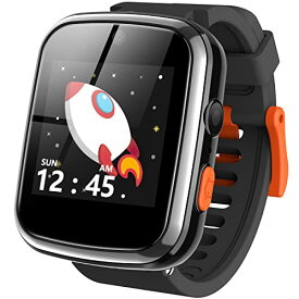 AGPTEK 日本正規品 キッズ 腕時計 子供用 スマートウォッチ smart watch for kids 時計 男の子 1.54inタッチスクリー 35万高画素 動画 撮影 自撮り 文字盤DIY 8GB内蔵 歩数計 録音 ゲーム 音楽再生 英語時刻の学習 アラーム usb充電式 知育玩具 おもちゃ 小学生 誕生日 プ