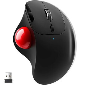 トラックボール ワイヤレス Ewin マウス ボール 2.4GHz/Bluetoothに両対応 トラックボールマウス 親指 静音タイプ 高精度 2段階DPI切替 エルゴノミクス 3台同時接続 レシーバー付属 無線マウス 7ボタン 進む/戻るボタン 幅広互換性 Windows/Mac/iOS/Andr