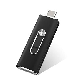 RAOYI USBメモリ64GB USB 3.1 2in1 Type-C フラッシュドライブデュアルドライブ USBサムドライブ超高速 64GB USB Cドライブ ( ブラック)