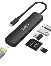 USB C ハブ アダプタ 6-in-1 Lvdou USB ハブ Type-C 85W PD充電 4K HDMI Micro SD/SDカードリーダー USB-C 交換アダプタ MacBook Pro、MacBook Air 、iPad Pro、Surface Pro 8 / Go 、HP、DELL、Galaxy Book、Chromebookなどのノートパソコン、タブレットPC対応