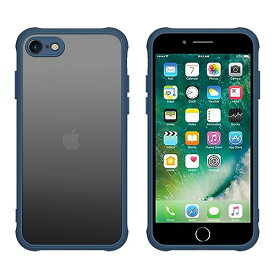 iPhone SE ケース 第2 / 第3世代 iphone 8 / 7 スマホカバー 耐衝撃 指紋防止 滑り止め マット半透明 黄ばみなし レンズ保護 米軍MIL規格アイフォン SE3 SE2 7 8 用カバー 4.7インチ PinLiSheng (iPhone SE2 / SE3 /8 /7, ネイビー)