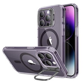 ESR iPhone 14 Pro ケース キックスタンド HaloLock 付きケース MagSafe 対応 スタンド付き 米軍MIL規格の保護 カメラリング スタンド内蔵 傷防止背面 6.1インチ パープル Classic Series