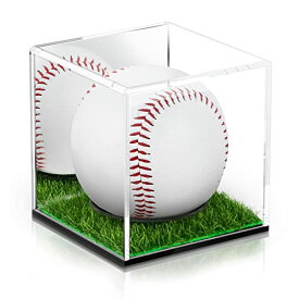 野球ボールケース サインボールケース 野球用 アクリル製 ディスプレイケース 保護 展示 防塵 四角型 コレクションケース 透明ケース(ミラー)