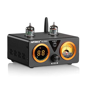 AIYIMA T9 PRO 200W Bluetooth 5.0 真空管アンプ D級HiFiデジタルアンプ 2.0/2.1ch真空管パワーアンプ VUメーター、低音高音コントロール付き