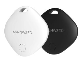 ANNNWZZD エアタグ(2個セット)Appleの「探す」に対応(iOS端末のみ)。紛失防止タグ キー、財布、スーツケース、バックパックなどを追跡する正確なリアルタイム位置情報 超軽量、2つの美しいキーリング付き