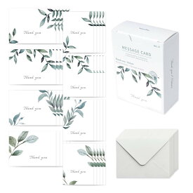 モノライク メッセージカード ミニカード サンキュー - ネイチャー Message card Thank you - Nature カード 40枚 封筒 20枚 セット ン文具 お祝いのカード 感謝カード