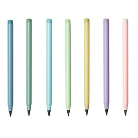 MYLCHBDJ 鉛筆 メタルペンシル 永遠の鉛筆 無限の鉛筆 7本セットキャップ付き 削らない 安全無毒 インクなしえんぴつ 新型鉛筆 環境に優しい 折れない
