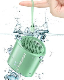 Tronsmart Bluetoothスピーカー IPX7 防水, 小型 T-W-S ブルートゥース ワイヤレス ステレオサウンド, 携帯 お風呂 アウトドアキャンプ (グリーン)
