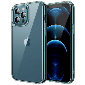 JEDirect iPhone12ProMax ケース (12 Pro Max 6.7インチ専用) 黄ばみなし 衝撃吸収 バンパーカバー 傷つけ防止 クリアバック (パシフィコブルー)