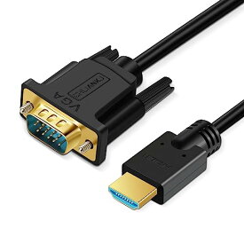 CHLIANKJ HDMI VGA 変換ケーブル, HDMI オス to VGA オス 1080p@60Hz 金メッキコネクター, PC、 モニター、 プロジェクター、 PS4、HDTV、 Xboxなどに対応 (1.8M)