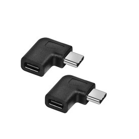 RAYFFSFDC USB Type C 変換 L字 USB3.1 タイプc 変換アダプタ 90度 オス メス USB c コネクター 延長アダプタ 2個セット
