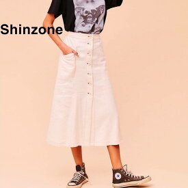 【THE SHINZONE｜ザ シンゾーン】sale セール30%off ボタンフロントスカー/19SMSSK53 サイズ：34 - 36 カラー：全2色 ホワイト ブラック