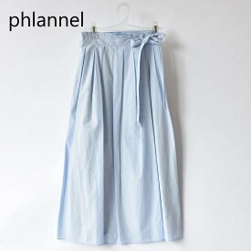 Phlannel フランネル sale セール30%off Cotton Typewriter Tuck Wraparound Skirt BBZ1001501A0001 サイズ：0 カラー：ライトブルー