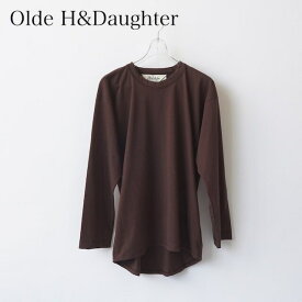Olde H&Daughter/オールドエイチアンドドーター・COTTON PLAIN STICH L/S サイズ：02 - 08 カラー：ブラックコーヒー