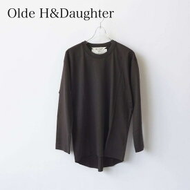 Olde H&Daughter/オールドエイチアンドドーター・COTTON PLAIN STICH L/S サイズ：02 - 08 カラー：インクブラック