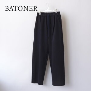 BATONER/�o�g�i�[�ECOTTON NYLON ONE TUCK EASY PANTS �T�C�Y�F2 �J���[�F�S2�F �u���b�N �l�C�r�[