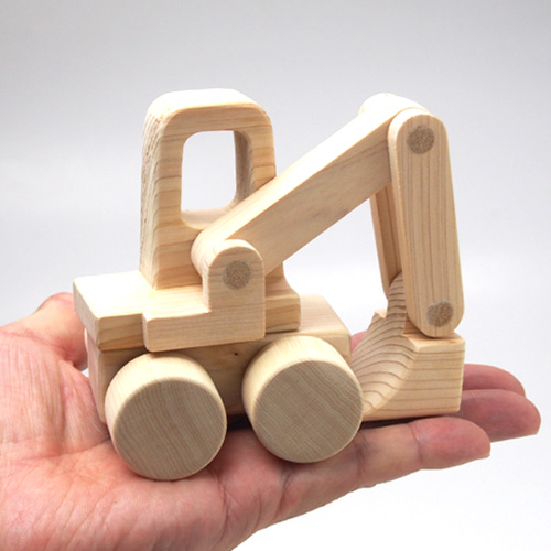 楽天市場】【受注生産】木の玩具 働く乗り物 ショベルカー 無塗装 / 木