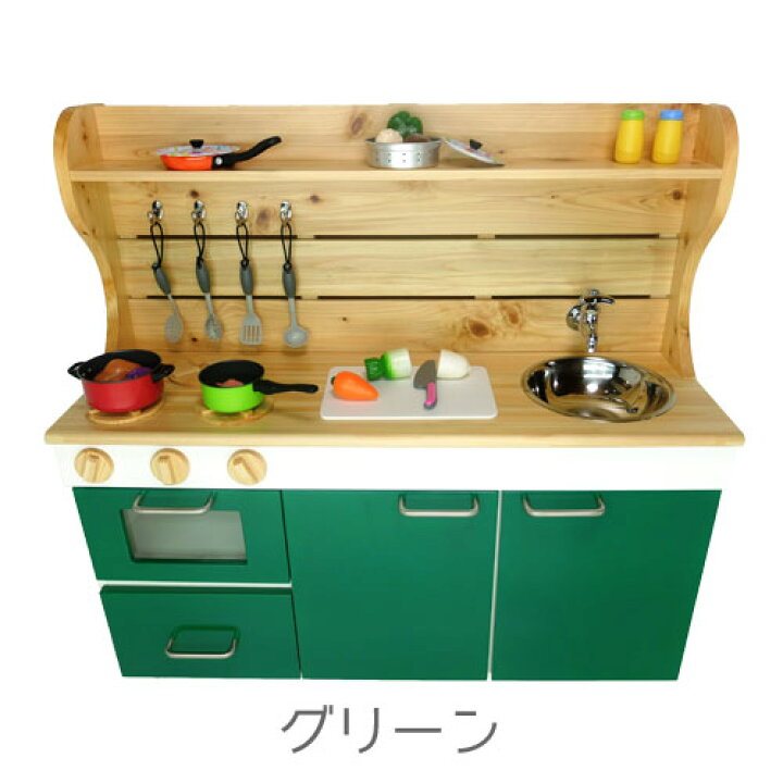 楽天市場】【受注生産】 国産ヒノキのままごとキッチン VF870 / 木の 