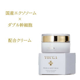 エクソソーム ヒト幹細胞 植物幹細胞エキス 保湿 クリーム YOUGAプレミアムモイストクリーム30g | 無添加 高保湿 スキンケア 敏感肌 乾燥肌 毛穴 シミ 保湿 美肌 美白 乾燥 エイジングケア ほうれい線 肌改善 しっとり 冬用 夏用 乾燥肌用 ドクターズコスメ 幹細胞