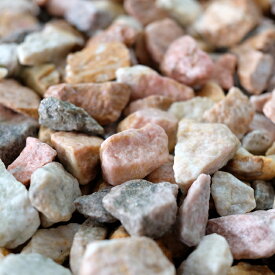 砂利 庭 ピンクーマーブル 5分 約38kg入り ミックス砂利 化粧砂利 庭砂利
