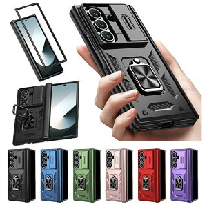 Galaxy Z Fold7 �P�[�X �ϏՌ� �J�o�[ �܂肽���݌^ ��̌^�����O�t�� �}�O�l�b�g���ԍڃz���_�[�Ή� 2�d�\�� �X�^���h�@�\ �V���v�� Samsung �T���X�� �M�����N�V�[ Z �t�H�[���h7 �ی�P�[�X �A��