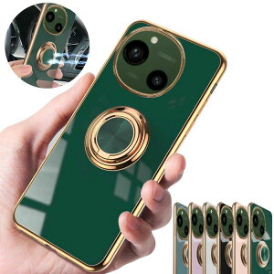 SHARP AQUOS R9 �P�[�X �J�o�[ ���b�L TPU ��̌^�����O�t�� �R �X�g���b�v�z�[���t�� �}�O�l�b�g���ԍڃz���_�[�Ή� �V���v�� �w�ʃP�[�X �V���[�v �A�N�I�X R9 �\�t�g�P�[�X/�J�o�[ �A���h���C