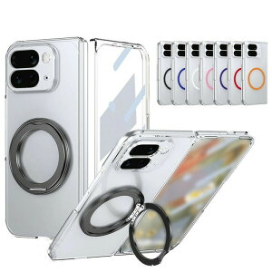 Pixel 10 Pro Fold �P�[�X �N���A �ϏՌ� �����J�o�[ Qi�[�d ���C�����X�[�d �Ή� �X�^���h�@�\ �����K���X+�v���X�`�b�N �O�ʋ����K���X �V���v�� �O�[�O�� �s�N�Z��10 �v�� �t�H�[���h �ی�P�[