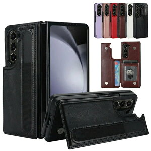 Galaxy Z Fold7 �P�[�X �J�o�[ �܂肽���݌^ �X�^���h�@�\ PU���U�[ �w�ʃP�[�X �y�����[ �J�[�h���[ �V���v�� ���� ������ Samsung �T���X�� �M�����N�V�[ Z �t�H�[���h7 �ی�P�[�X