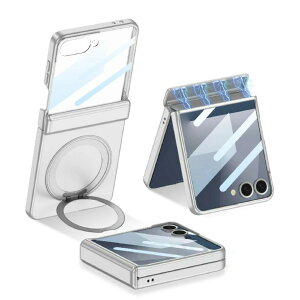 Galaxy Z Flip7 �p �P�[�X 360�x��]�X�^���h MagSafe �M�����N�V�[ zflip7 �J�o�[ ���C�����X�[�d �����O zflip7 �g�уP�[�X �}�O�Z�[�t�Ή� Samsung z�t���b�v7 �X�}�z�P�[�X �c�����s�ɉ�] ���@�\�X�^