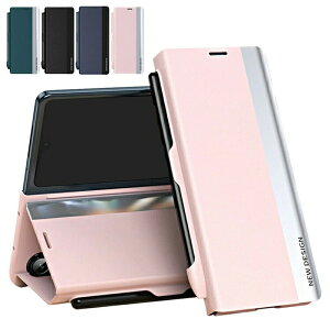 Galaxy Z Fold7 �P�[�X �蒠�^ �J�o�[ �܂肽���݌^ ��܂� ���b�L PU���U�[ �y�����[ �^�b�`�y���t�� Samsung �T���X�� �M�����N�V�[ Z �t�H�[���h7 �A���h���C�h �蒠�^PU���U�[�P�[�X/�J�o�[ ��