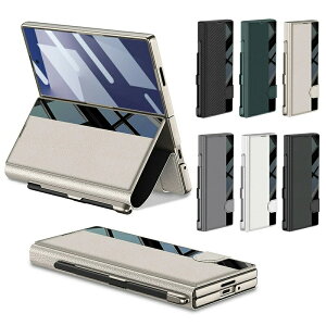Galaxy Z Fold7 �P�[�X �蒠�^ ���킢�� �J�o�[ �܂肽���݌^ PU���U�[ �w�ʃP�[�X �n�[�h�P�[�X �X�^���h�@�\ �V���v�� Samsung �T���X�� �M�����N�V�[ Z �t�H�[���h7 �ی�P�[�X �ϏՌ��P�[�X ����