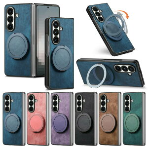 Galaxy Z Fold7 �P�[�X �J�o�[ �܂肽���݌^ ��̌^�����O�t�� �X�^���h�@�\ PU���U�[ �w�ʃP�[�X �V���v�� ���� ������ Samsung �T���X�� �M�����N�V�[ Z �t�H�[���h7 �ی�P�[�X �A���h���C�h ��