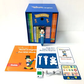 ミッキーマジックペンセット 2019年購入 未開封多数 g-537 ディズニー英語システム DWE ワールドファミリー 中古 クリーニング済み おもちゃ 英語 知育玩具 英語教育 幼児教育 子供教育 英語教材 幼児教材 子供教材 知育教材