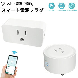 スマート電源プラグ スマートプラグ WIFI制御 遠隔操作 スケジュール タイマー設定 省エネ ハブ不要 アプリコントロールで遠隔操作可能 スマートコンセント 電源制御 スマートソケット スマート家電 スマホ