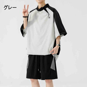 ジャージ 上下 メンズ セットアップ 半袖 Tシャツ ハーフパンツ 速乾 ゴルフウェア 作業 アウトドア ダンス カジュアル スポーツウェア セット 上下セット おしゃれ ランニング トレーニング
