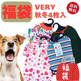 福袋 秋冬 4枚入り 小型犬 VERY 送料無料 6～7000円の商品入り 父の日 ギフト