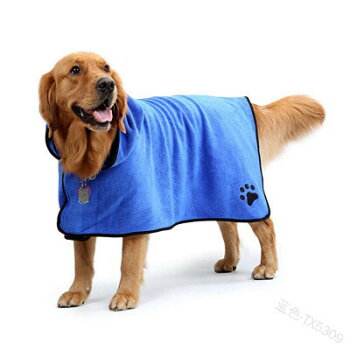 犬服バスローブフリース室内着吸水タオル服フード付きマジックテープ脱着簡単腹部ベルト裏起毛マイクロファイバーぽっきり送料無料