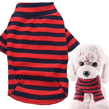 犬服小型犬中型犬ハイネックボーダー【ぽっきり送料無料1000円】かわいい春夏秋カットソー売れ筋犬の服